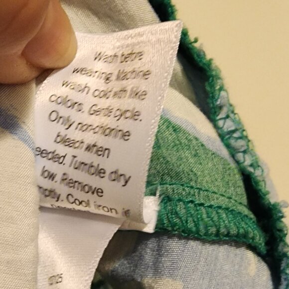 *NWT* Blue & Green Rayon XXL Sonoma midi swing dress - Picture 8 of 11